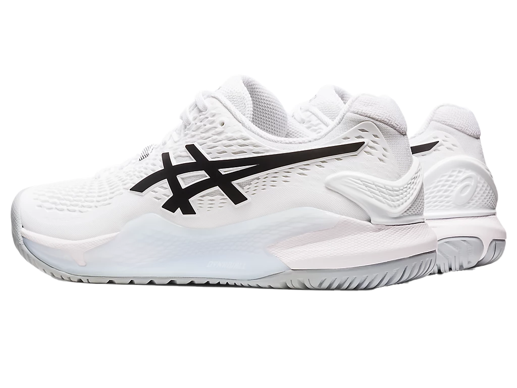 Giày Pickleball Gel - Resolution 9 White / Black (Unisex)