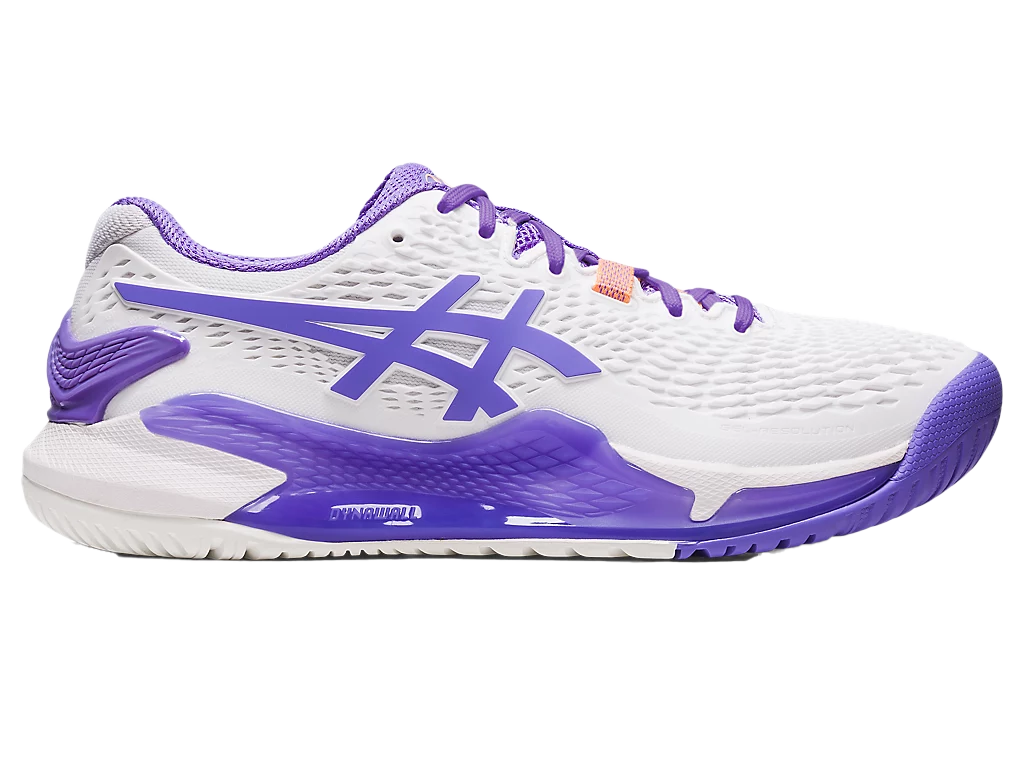 Pickleball Shoes Gel-Resolution 9 White / Amethyst (For Women)