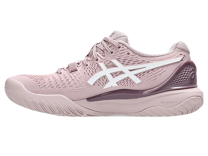 Pickleball Gel-Resolution 9 Watershed Rose / White Shoes (Women)