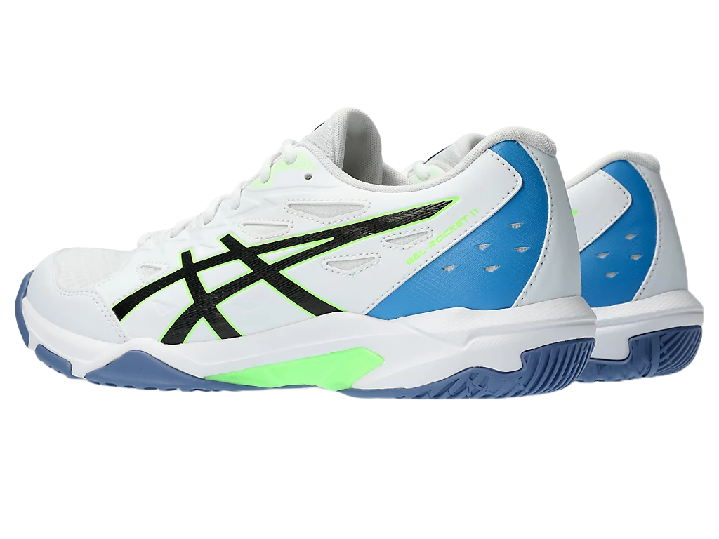 Asics Gel Pickleball Shoes - Rocket 11 White / Lime Burst (For Men)