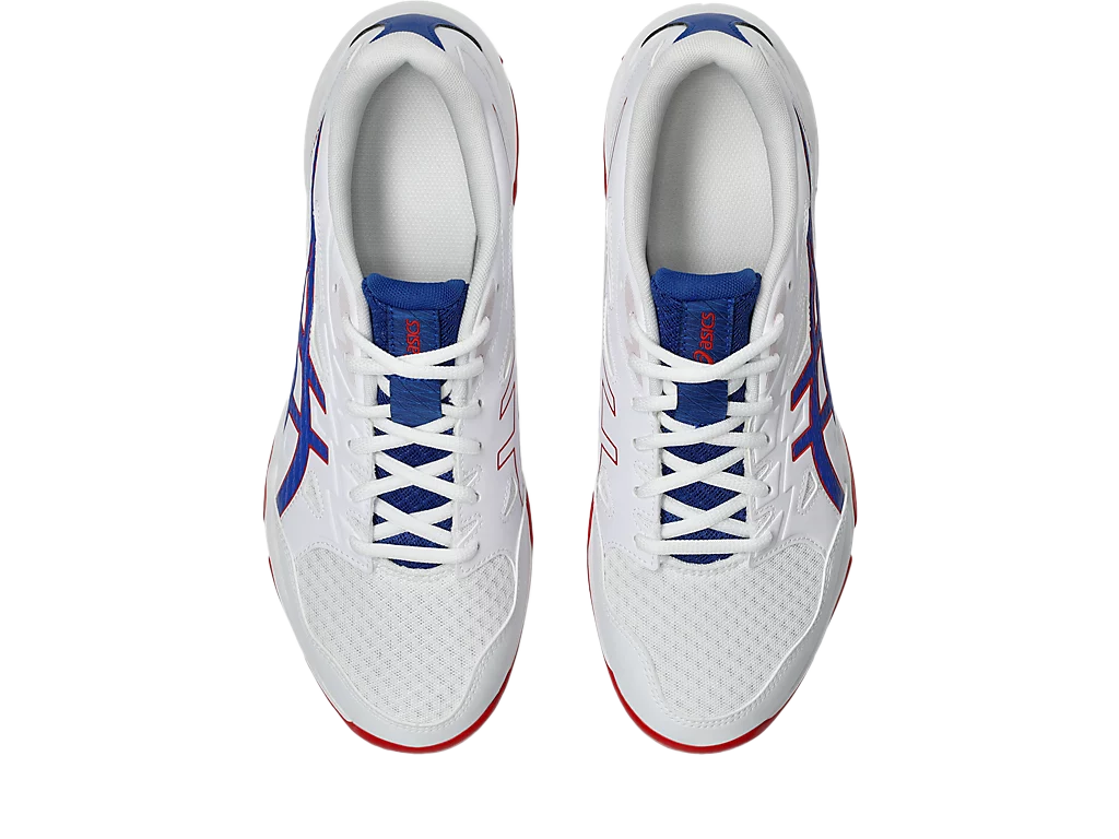 Asics Gel Pickleball Shoes - Rocket 11 White / Asics Blue (Unisex)