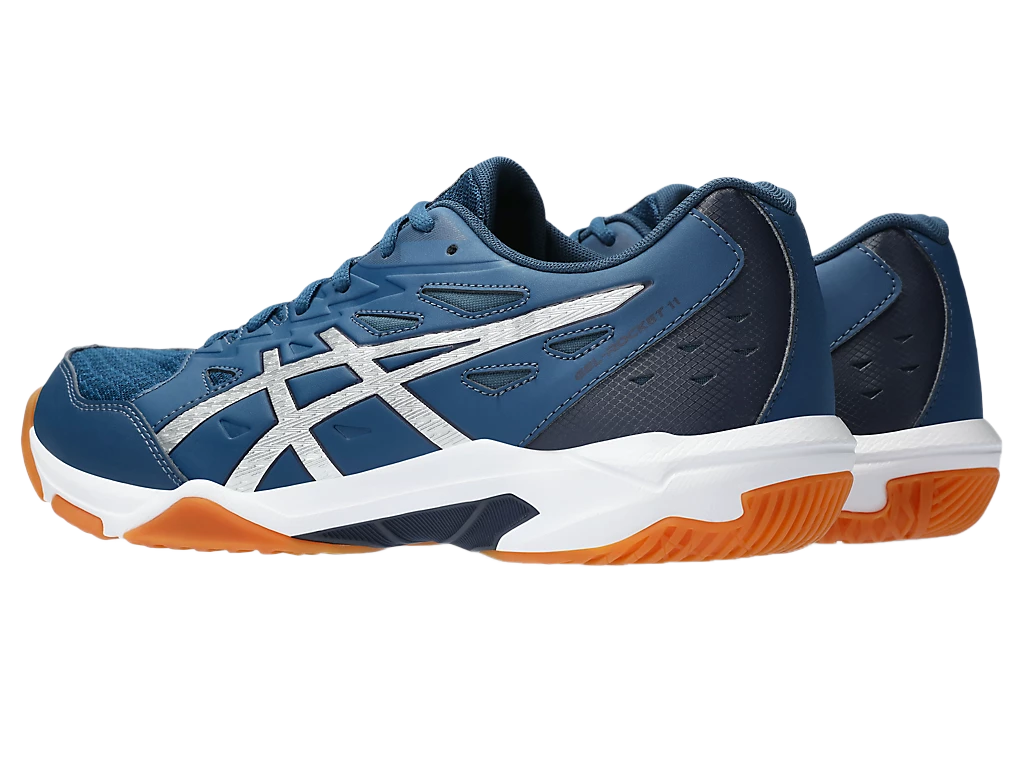 Asics Gel Pickleball Shoes - Rocket 11 Mako Blue / Pure Silver (For Men)