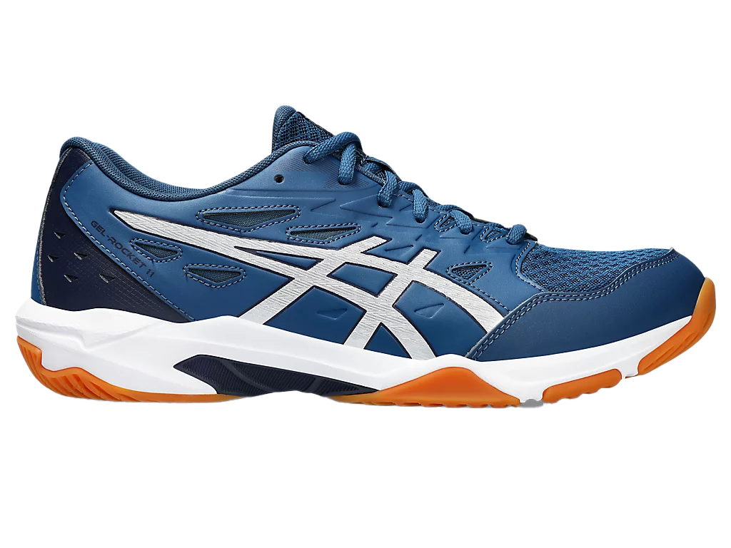 Asics Gel Pickleball Shoes - Rocket 11 Mako Blue / Pure Silver (For Men)