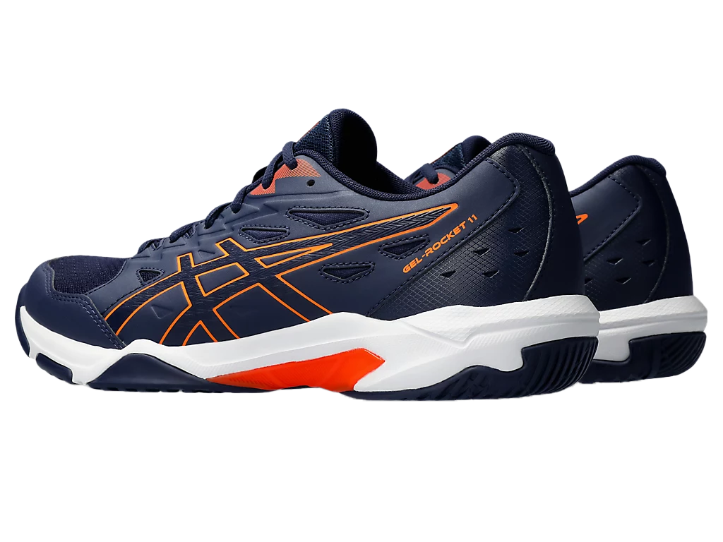 Giày Pickleball Asics Gel - Rocket 11 Peacoat / Shocking Orange (Cho Nam)