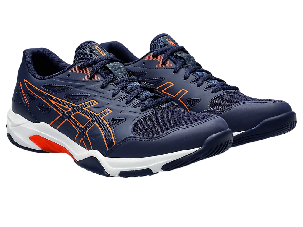 Giày Pickleball Asics Gel - Rocket 11 Peacoat / Shocking Orange (Cho Nam)