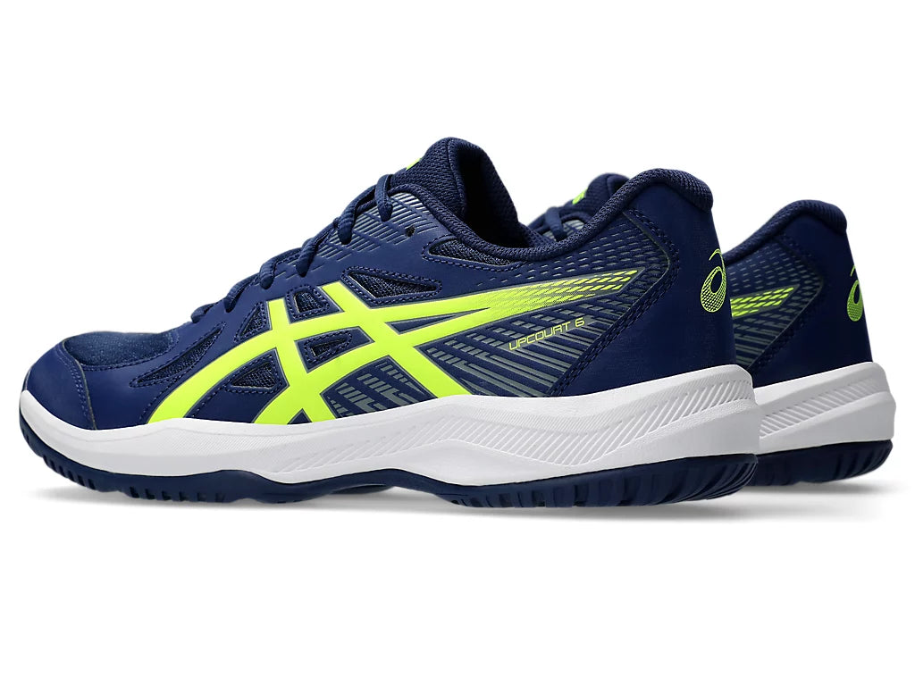 Giày Pickleball Asics Upcourt 6 Blue Expense / Safety Yellow (Cho Nam)