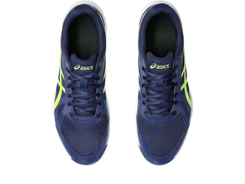 Giày Pickleball Asics Upcourt 6 Blue Expense / Safety Yellow (Cho Nam)