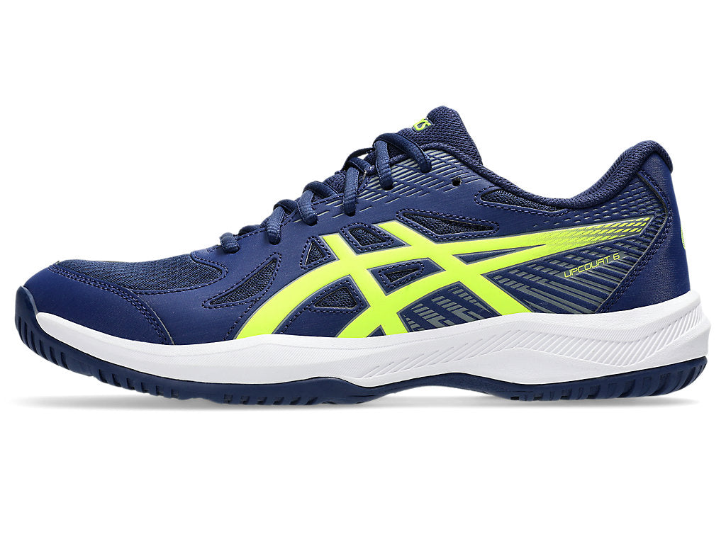 Giày Pickleball Asics Upcourt 6 Blue Expense / Safety Yellow (Cho Nam)