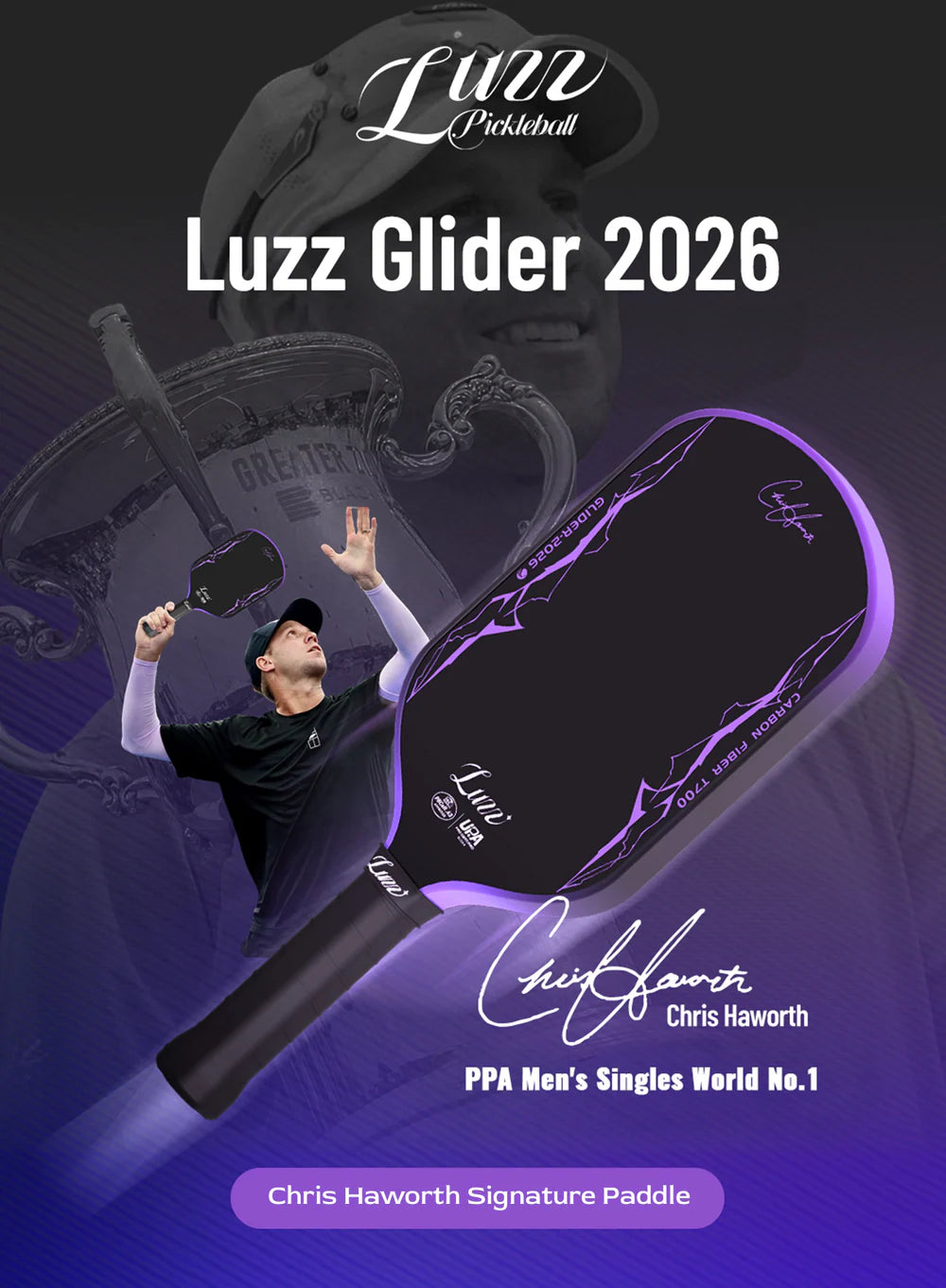 Luzz Glider 2026 Chris Haworth Signature Special Edition Pickleball Paddle