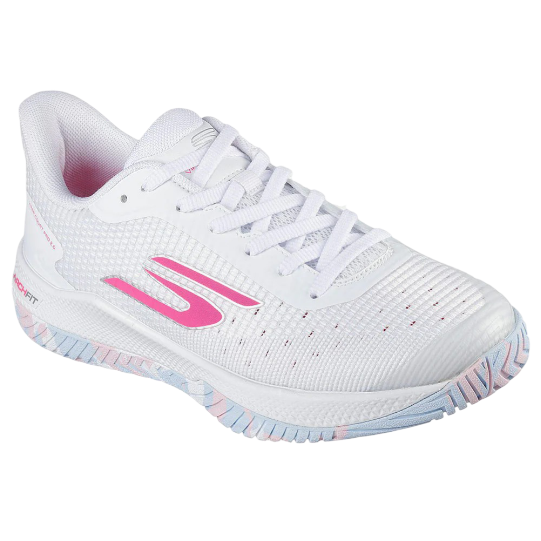 Giày Pickleball Sketcher GO Pickleball Viper Court Pro 2.0 (Hồng Trắng)