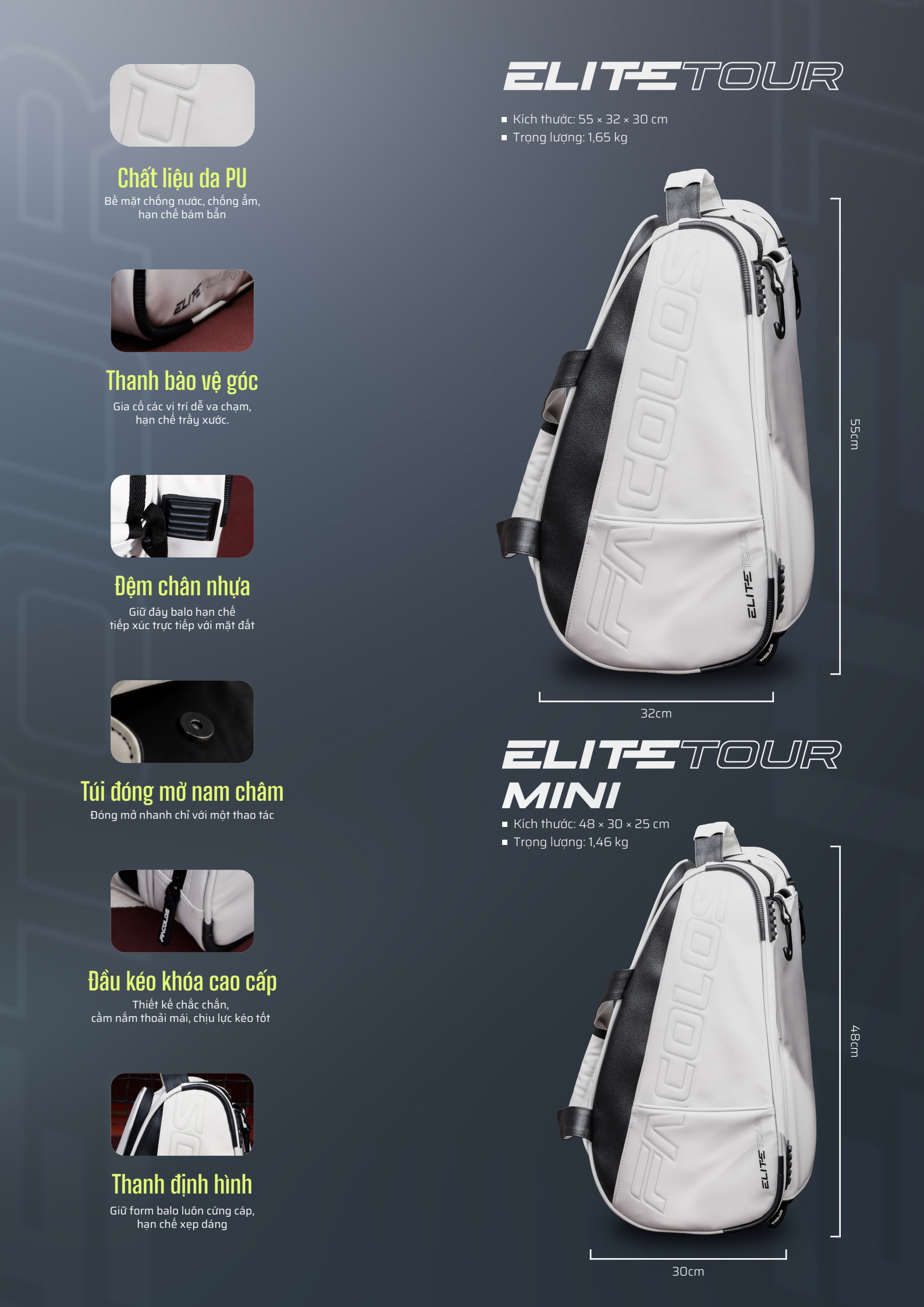 Balo Pickleball Facolos Elite Tour Mini