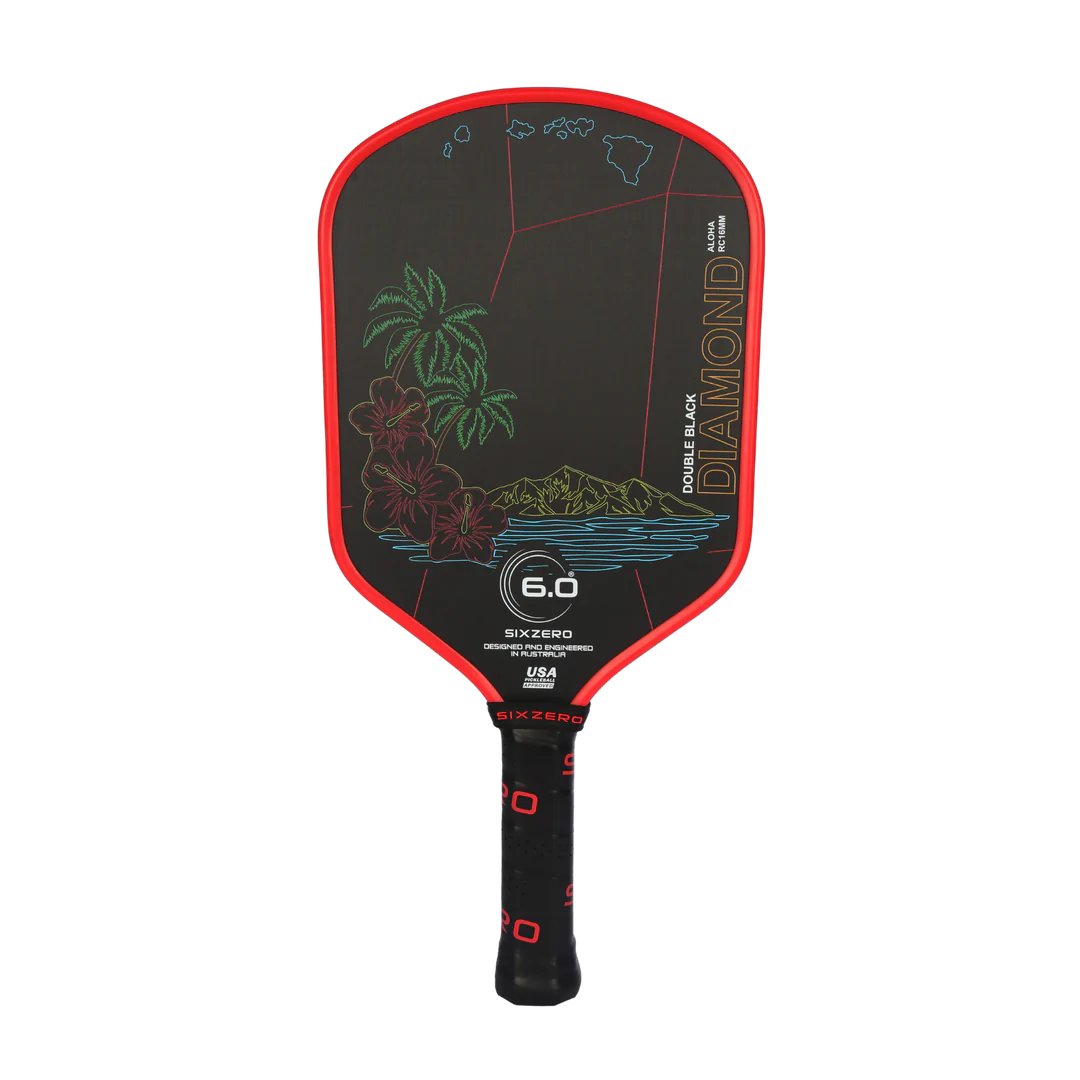 Pickleball Six Zero Double Black Diamond Control racket - 16 mm