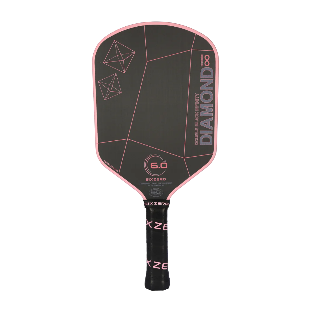 Pickleball Six Zero Infinity Edgeless Double Black Diamond Control Racket
