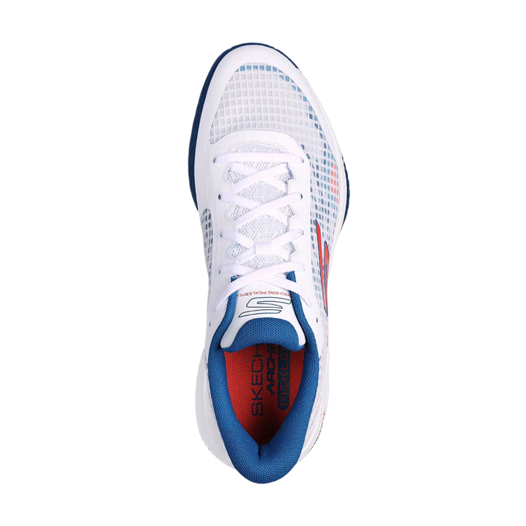 Giày Pickleball Sketcher GO Pickleball Viper Court Pro (Trắng Xanh)