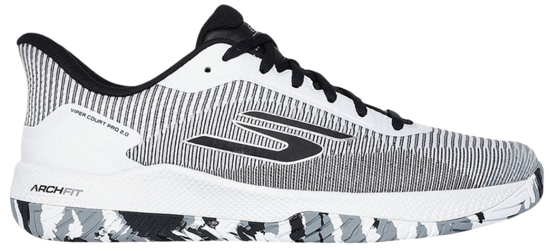 Giày Pickleball Sketcher GO Pickleball Viper Court Pro 2.0 (Trắng Đen)