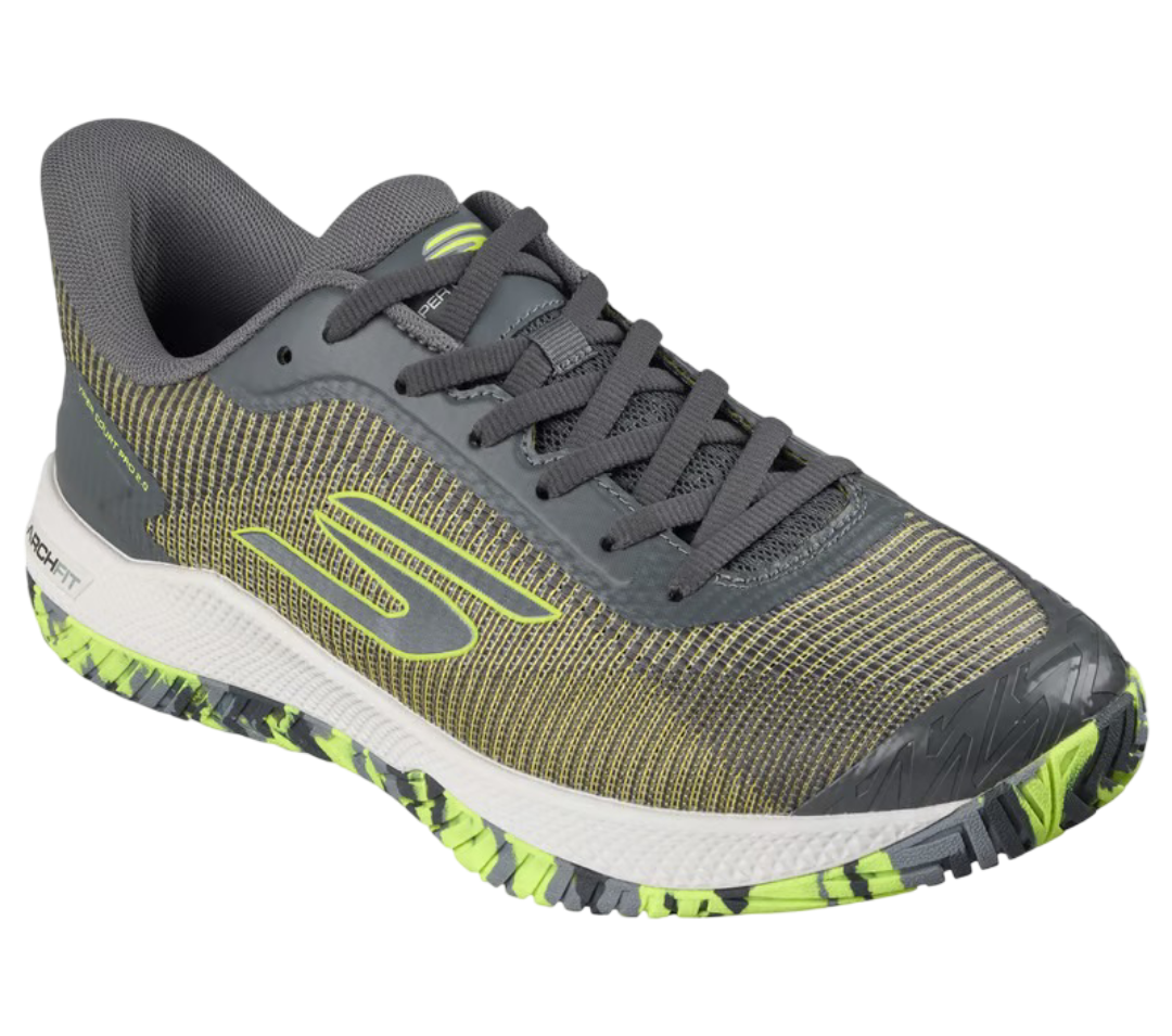 Giày Pickleball Sketcher GO Pickleball Viper Court Pro 2.0 (Vàng Xám)