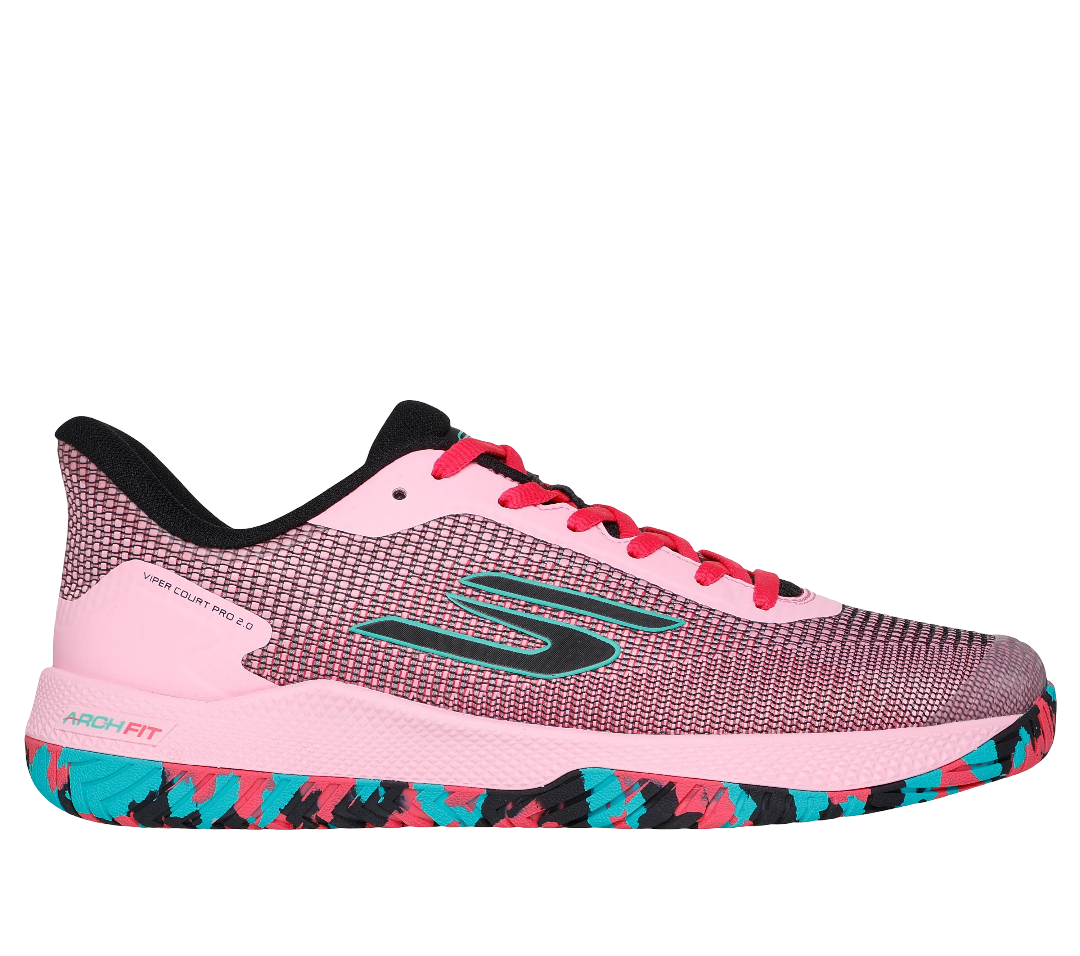 Giày Pickleball Sketcher GO Pickleball Viper Court Pro 2.0 (Hồng Đen)