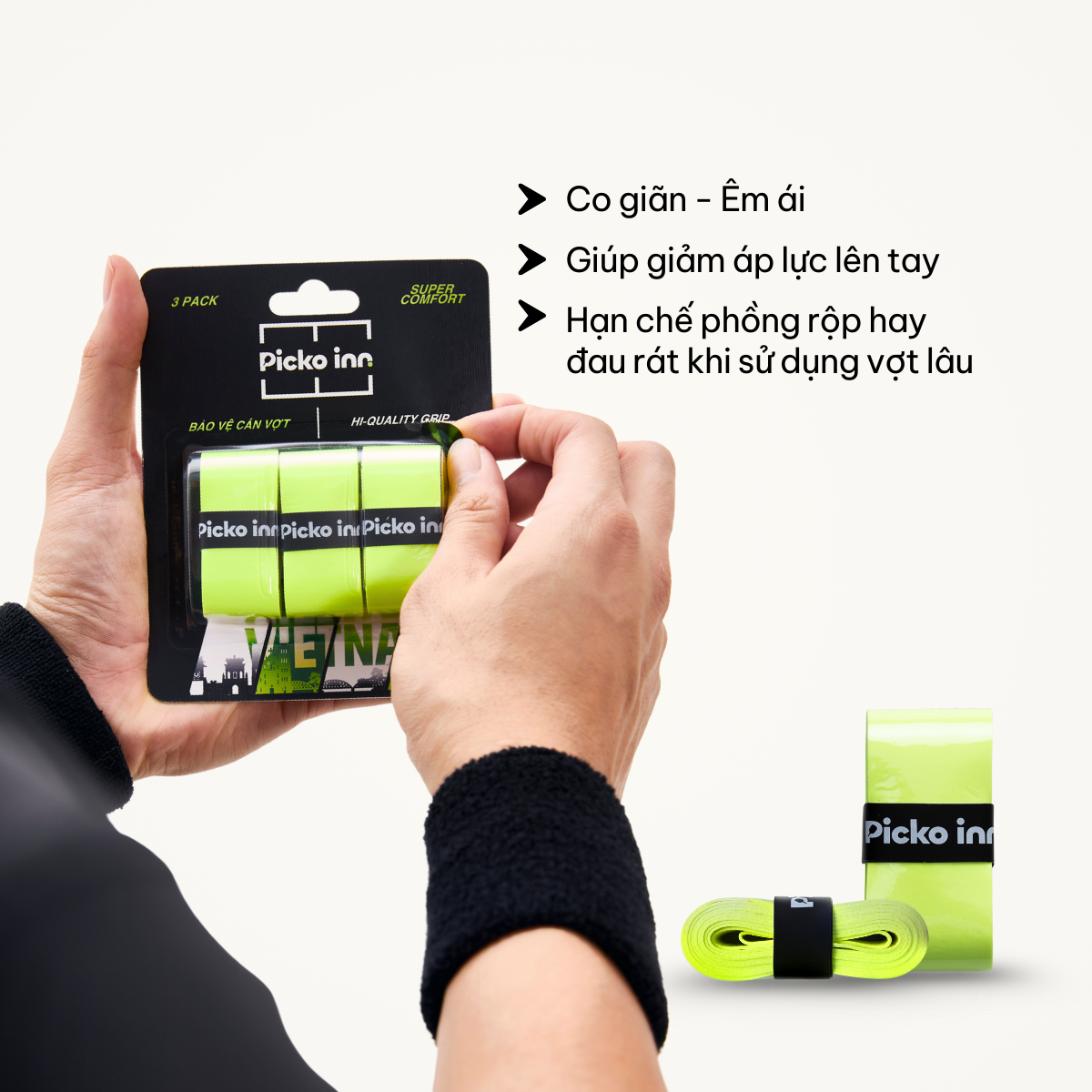 Cuốn cán bảo vệ vợt Pickleball Picko Inn Super Grip