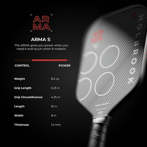 HOLBROOK Arma Pickleball Racket: Carbon S