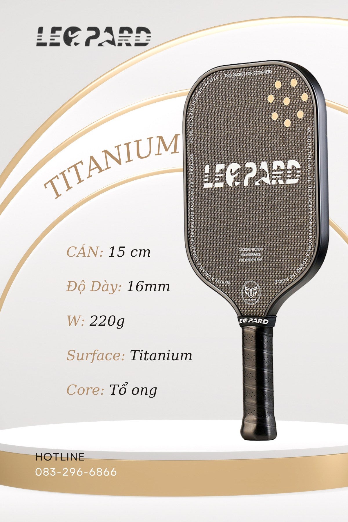 Vợt Pickleball LEOPARD Titanium