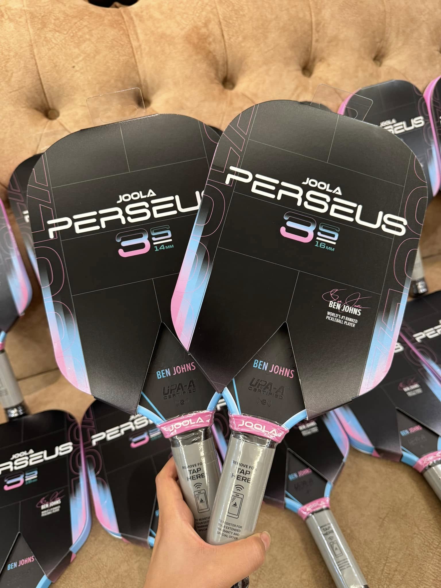 Joola Ben Johns Perseus 3S Pickleball Racket - Pink Edition