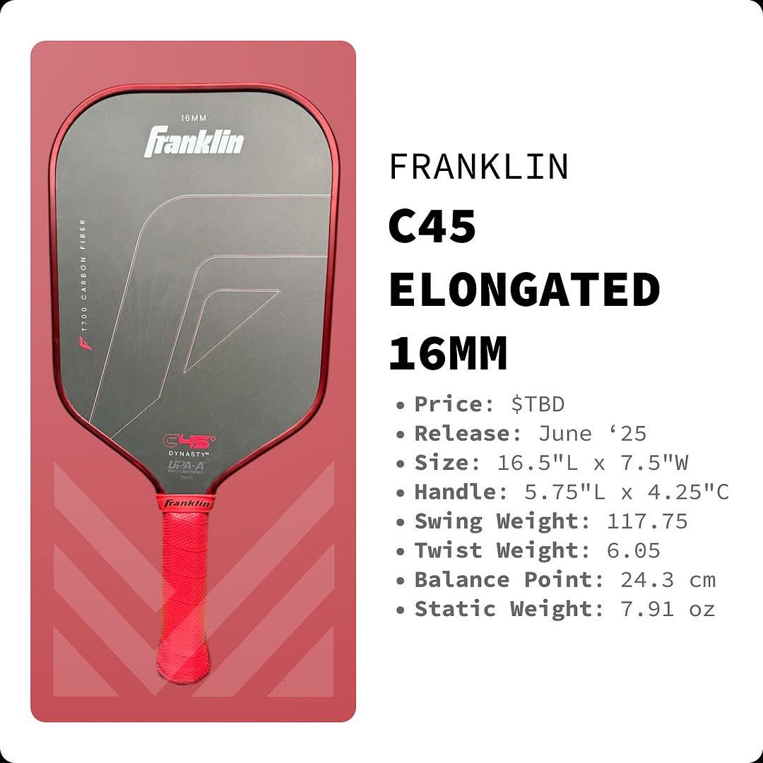 Vợt Pickleball Franklin C45° Dynasty
