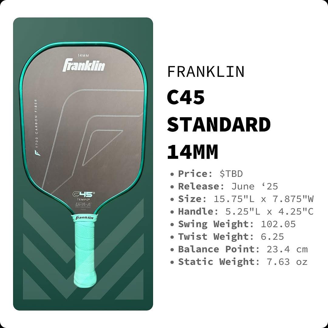Vợt Pickleball Franklin C45° Tempo