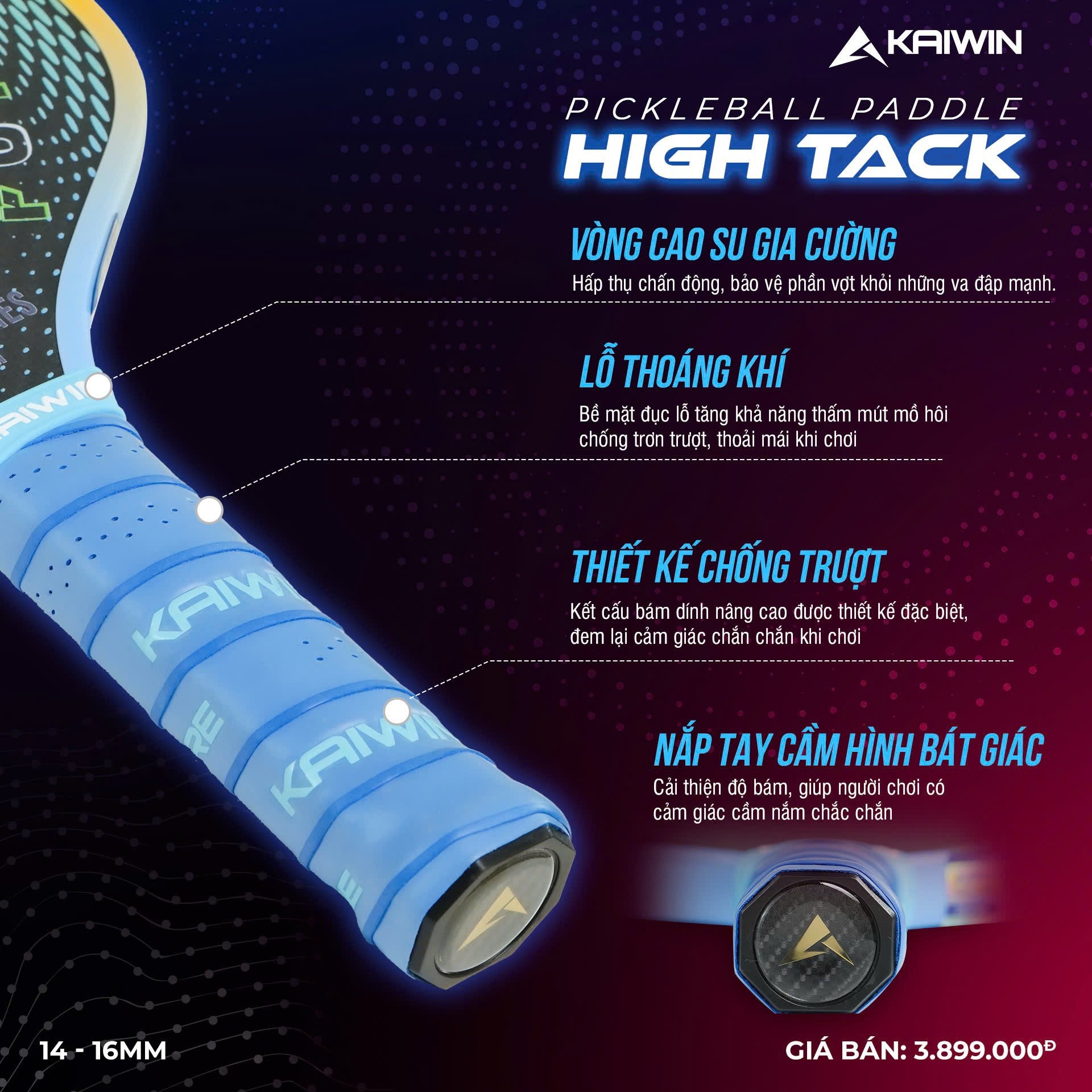 Vợt Pickleball Kaiwin K-Pro Series Future