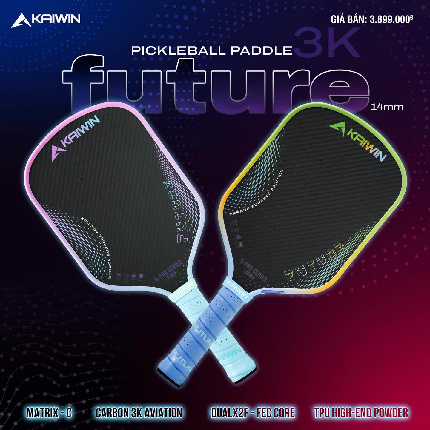 Vợt Pickleball Kaiwin K-Pro Series Future