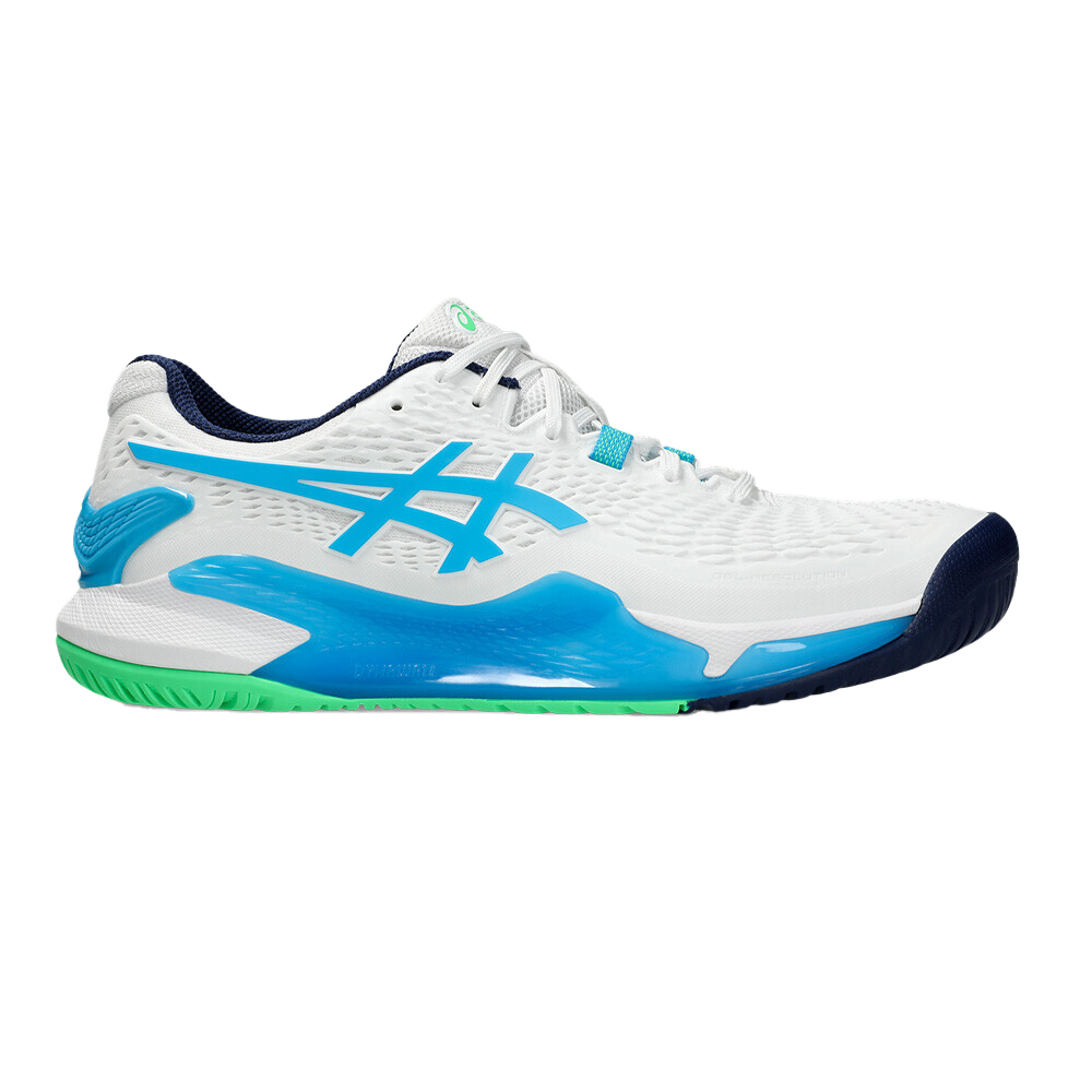 Giày Pickleball Gel - Resolution 9 White / Digital Aqua (Unisex)