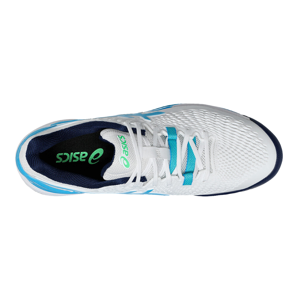 Giày Pickleball Gel - Resolution 9 White / Digital Aqua (Unisex)