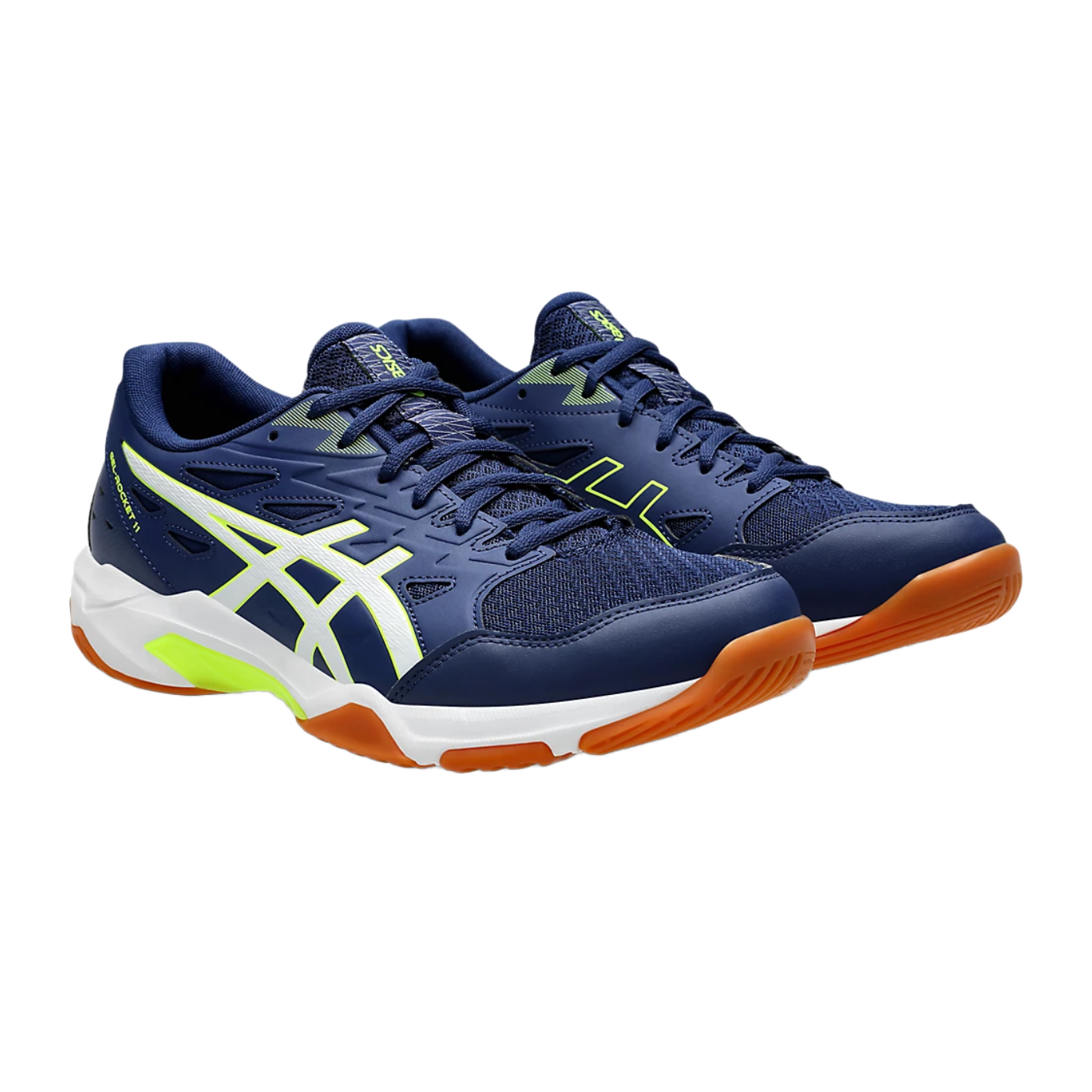 Giày Pickleball Asics Gel-Rocket 11 Blue Expense / Safety Yellow (Cho Nam)