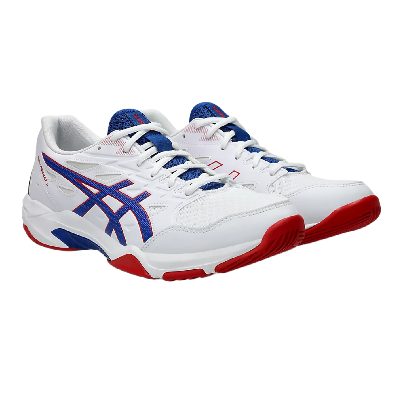 Asics Gel Pickleball Shoes - Rocket 11 White / Asics Blue (Unisex)