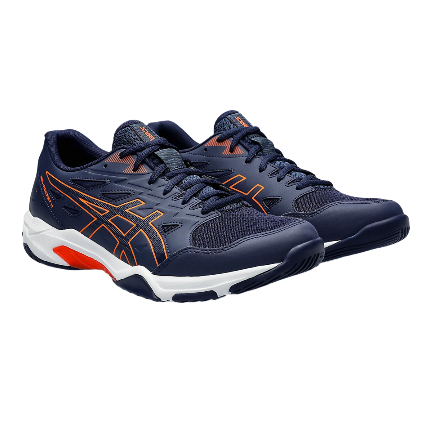 Giày Pickleball Asics Gel - Rocket 11 Peacoat / Shocking Orange (Cho Nam)