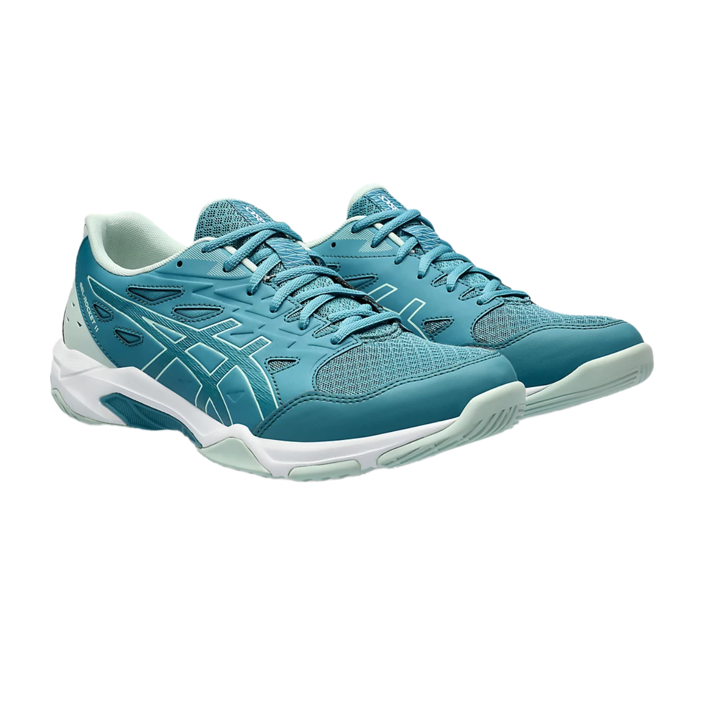 Giày Pickleball Asics Gel - Rocket 11 Blue Teal / Pale Mint (Cho Nam)