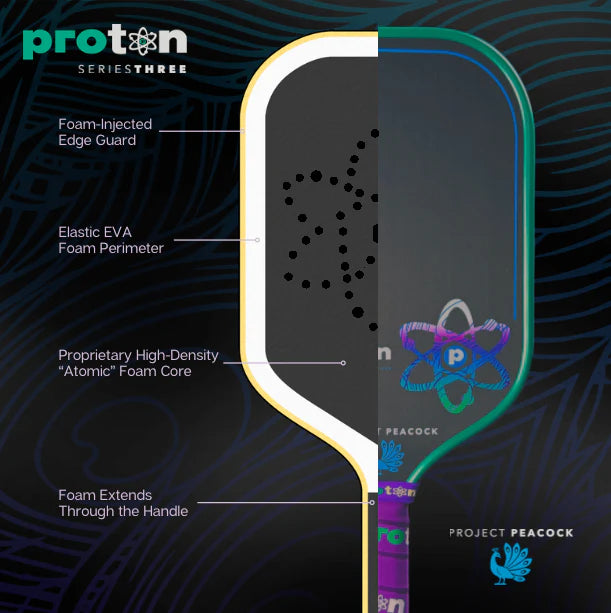 Proton Series 3 Pickleball Racket - Project Peacock