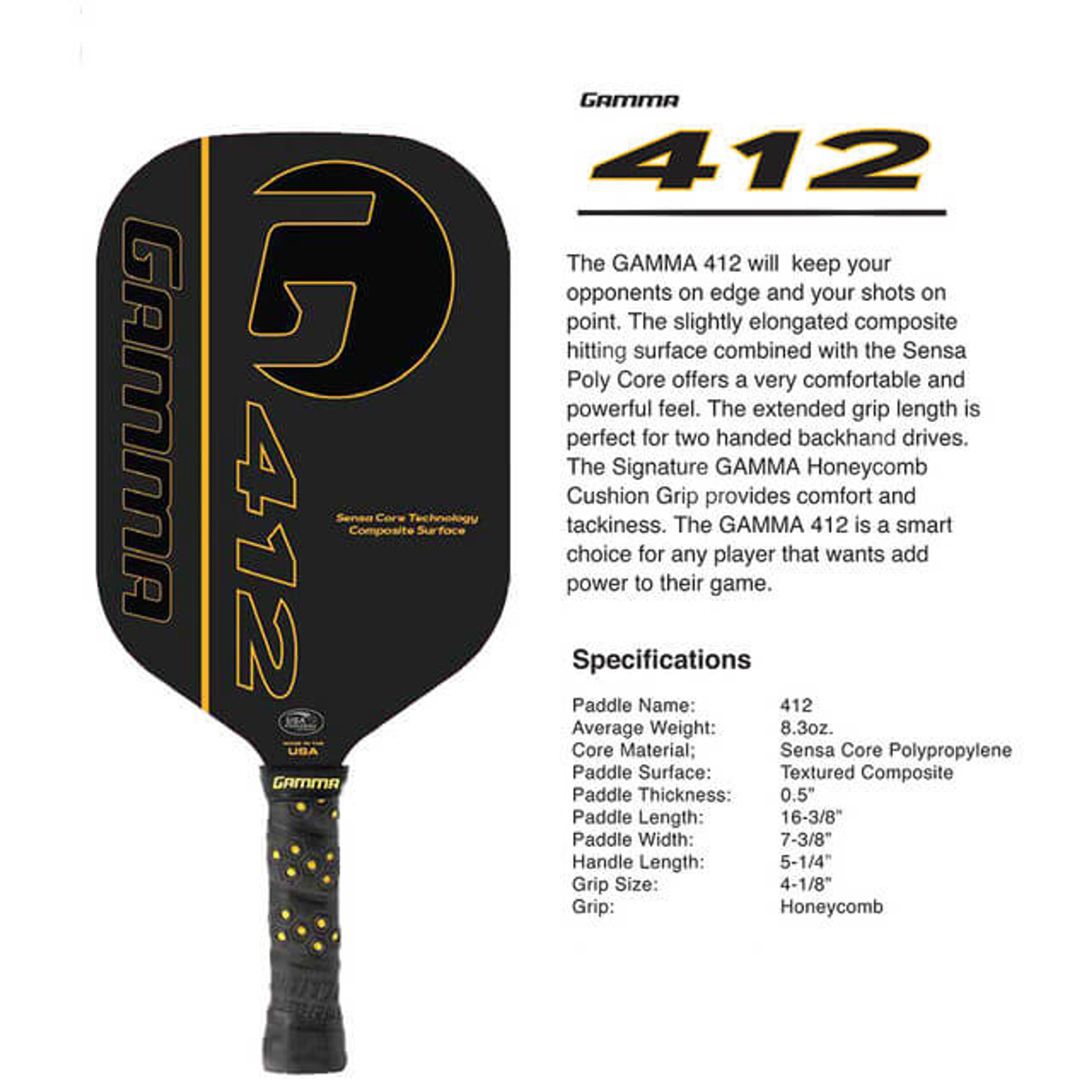 Pickleball Racket GAMMA 412
