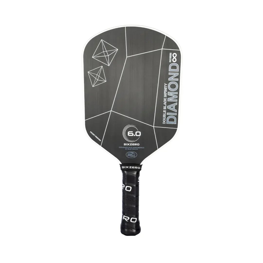 Pickleball Six Zero Infinity Edgeless Double Black Diamond Control Racket