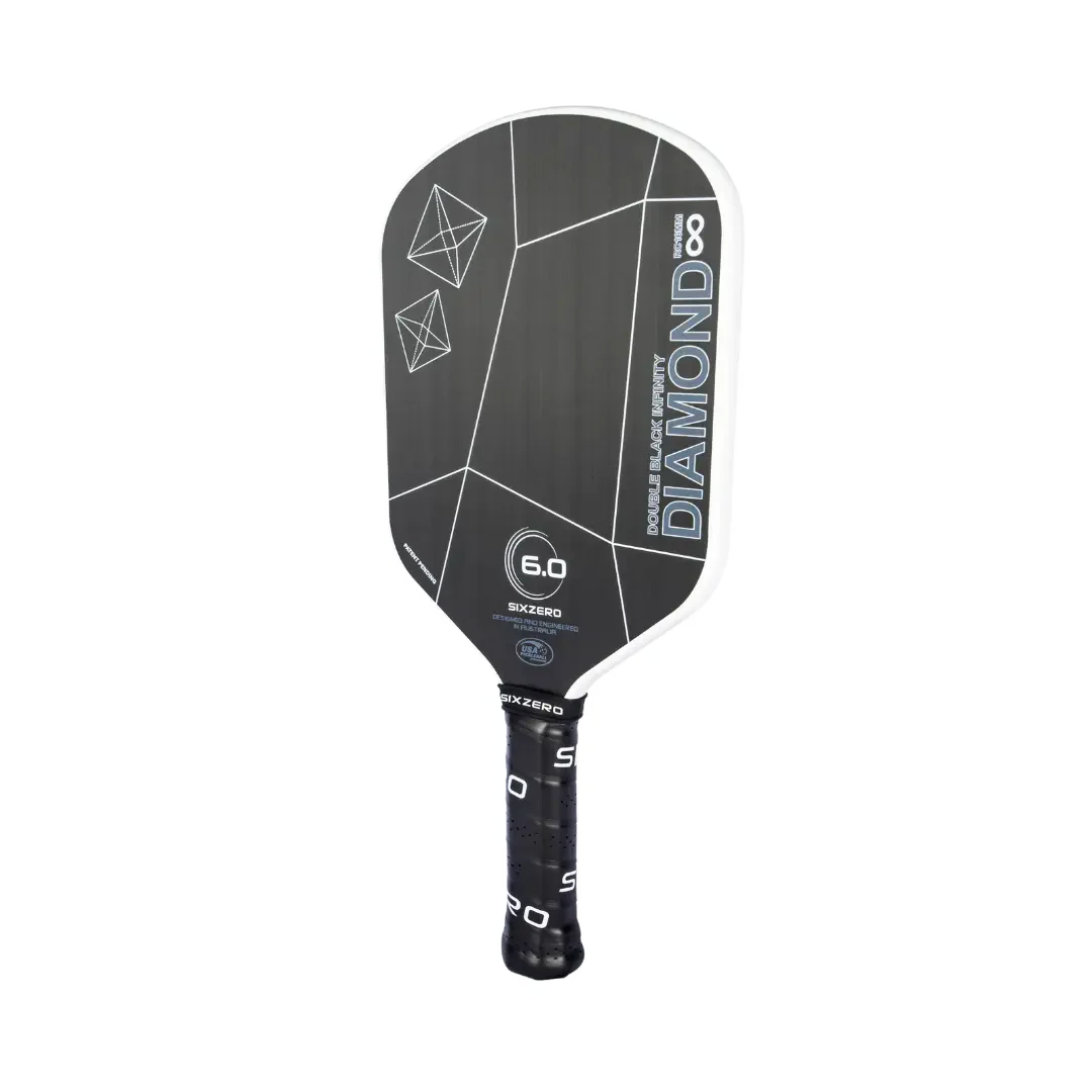 Pickleball Six Zero Infinity Edgeless Double Black Diamond Control Racket