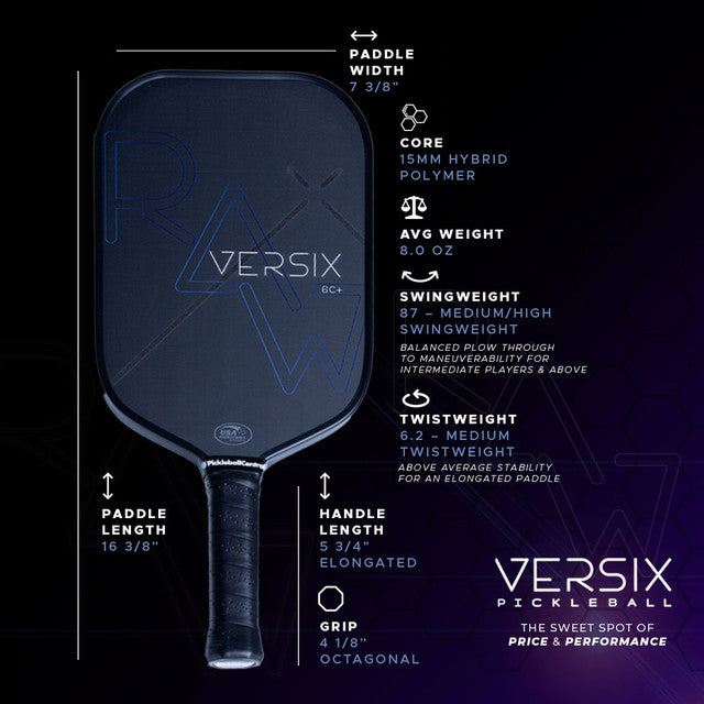Vợt Pickleball VERSIX® RAW 6C+