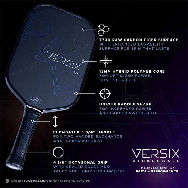 Vợt Pickleball VERSIX® RAW 6C+