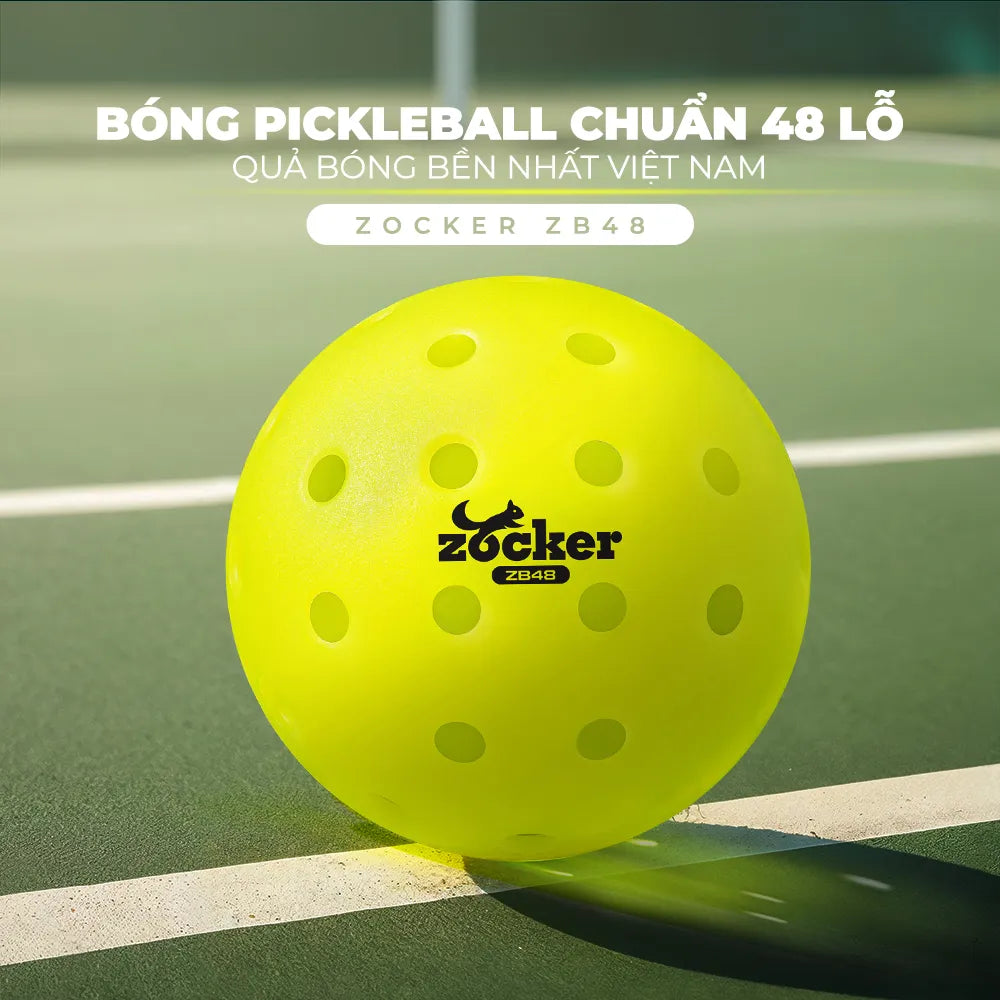 Bóng Pickleball thi đấu Pickleball Zocker ZB48 (48 lỗ)