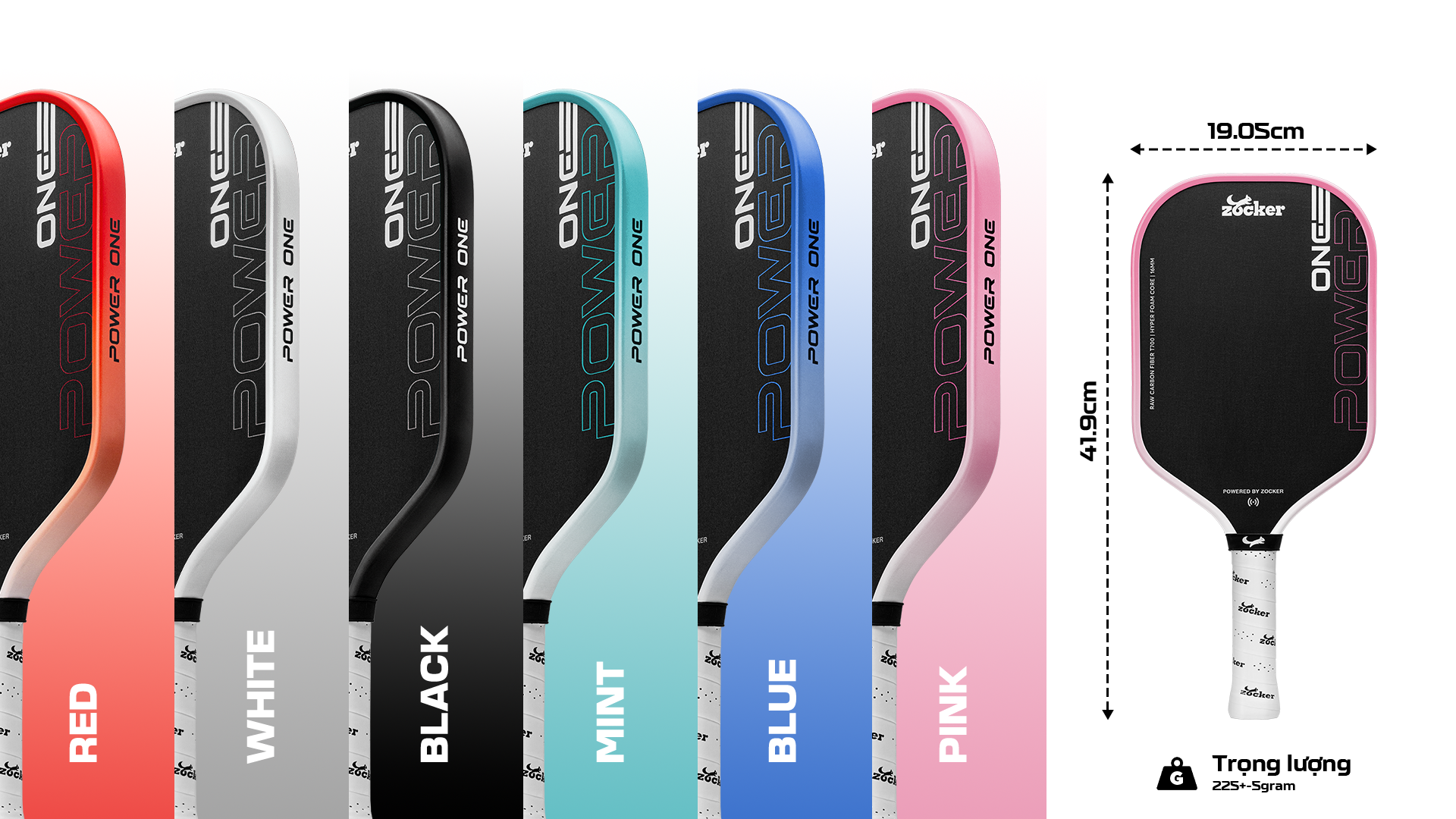 Vợt Pickleball Zocker POWER ONE