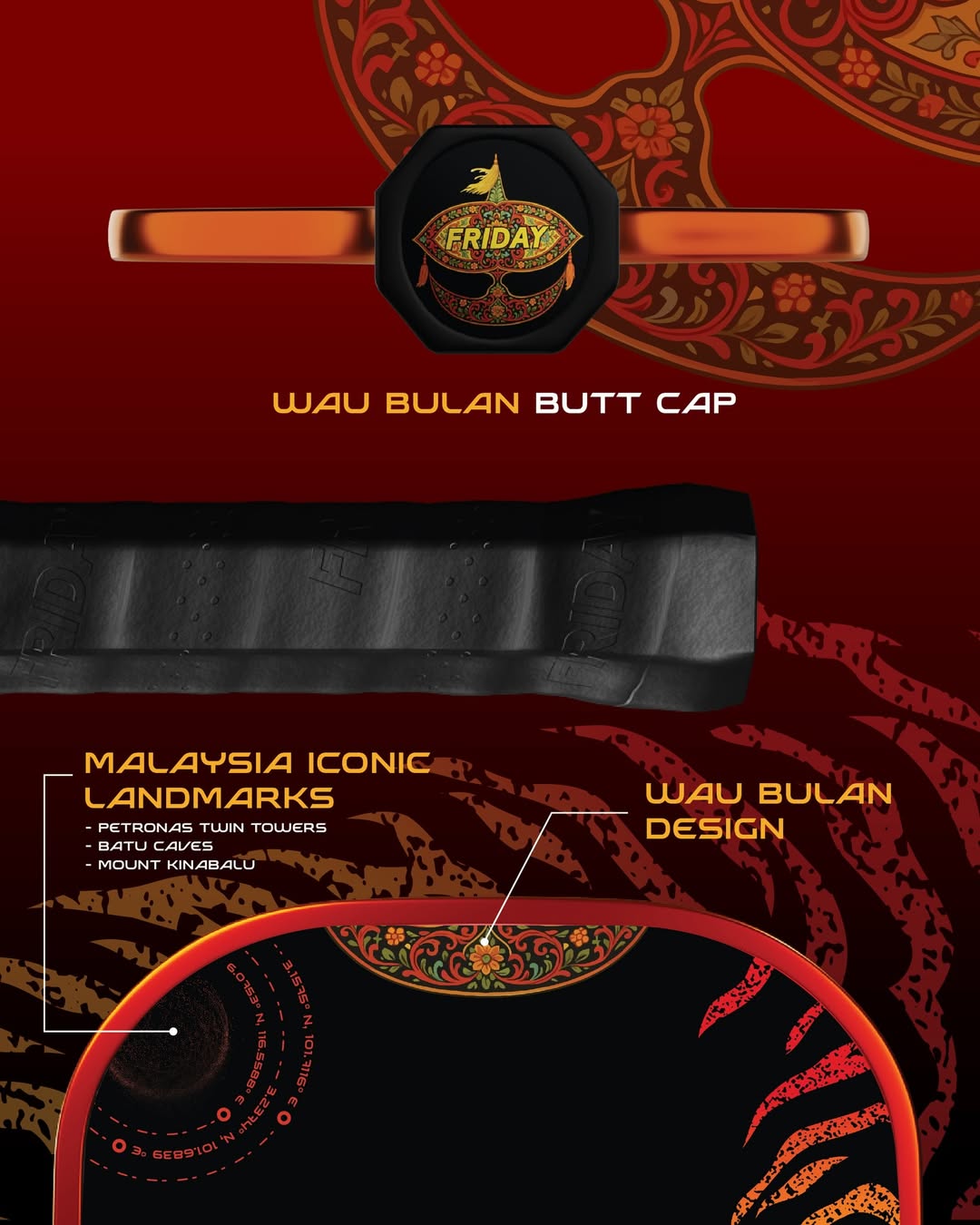 Vợt Pickleball Friday AURA PRO x DinkLab Malaysia Limited Edition