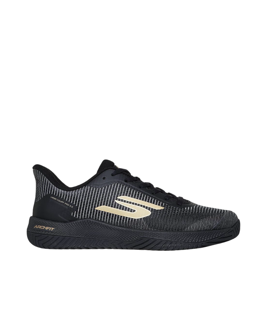 Giày Pickleball Sketcher GO Pickleball Viper Court Pro 2.0 (Đen Vàng)