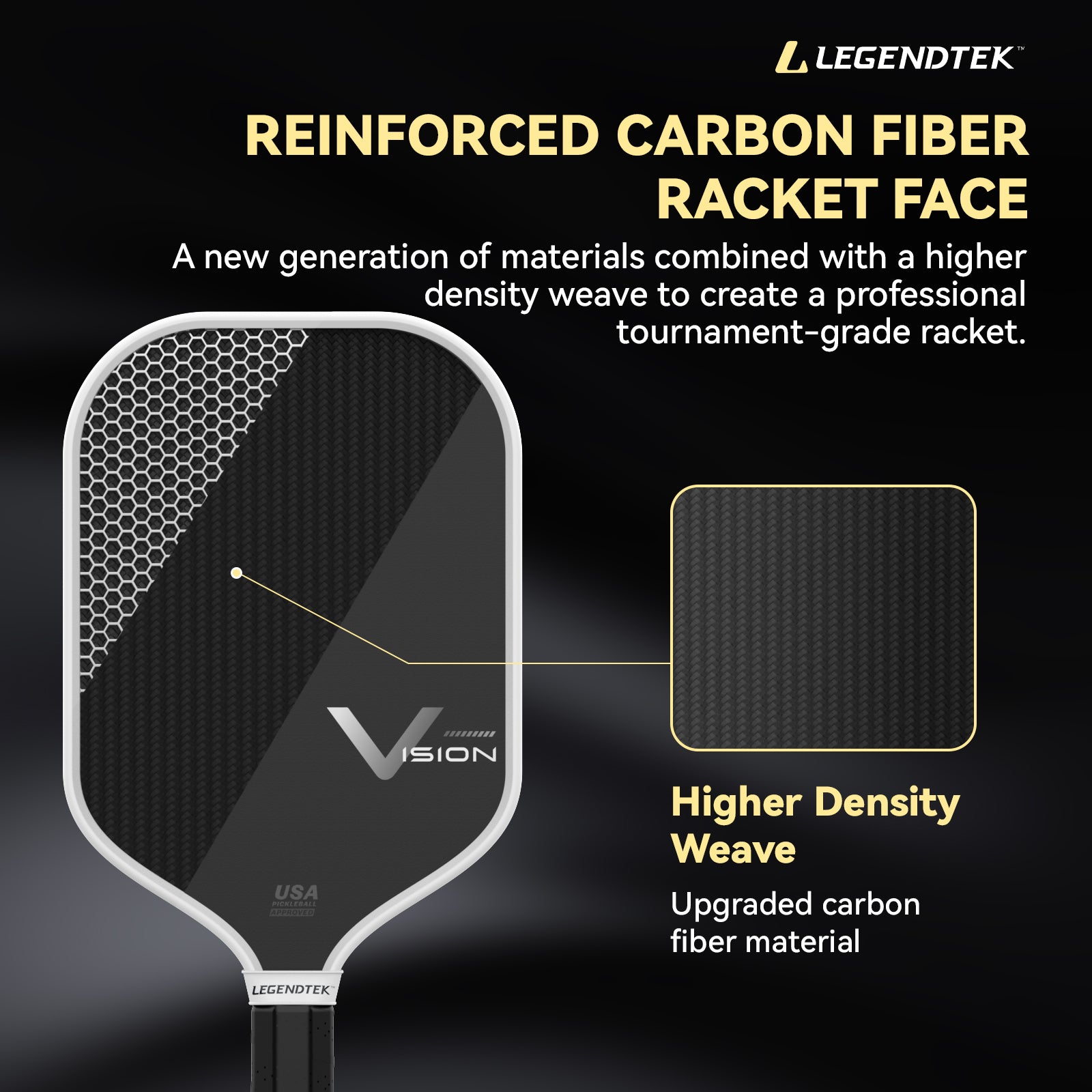 Pickleball racket LEGENDTEK Vision