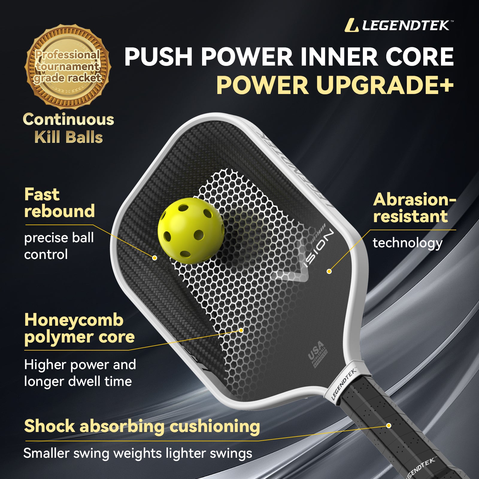 Pickleball racket LEGENDTEK Vision