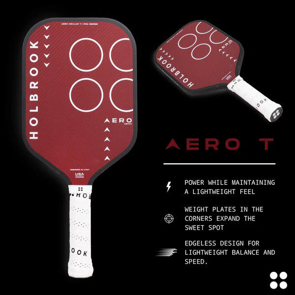 Holbrook Pro Pickleball Racket - Aero Kevlar T 16mm