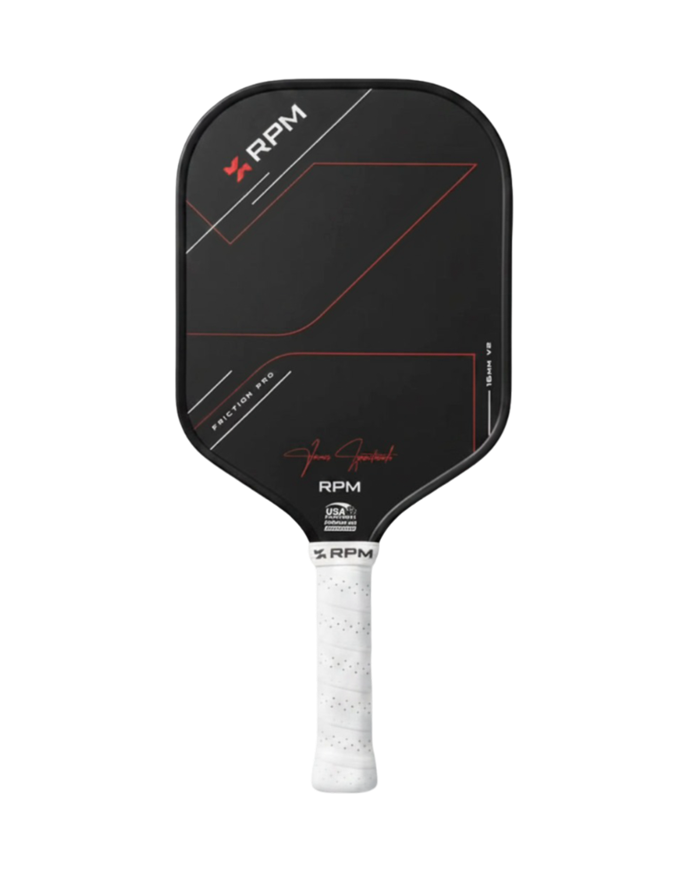 Vợt Pickleball RPM FRICTION PRO 16MM Hybrid Flat Top V2 James Ignatowich Signature