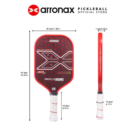Arronax Vortex V3 Pickleball Racket